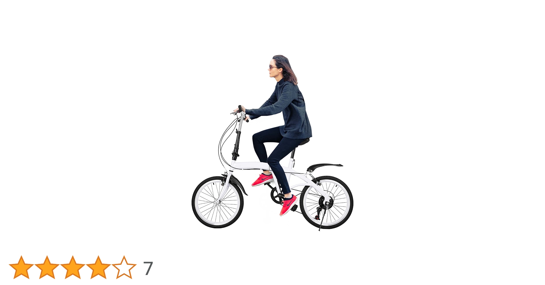 GDAE10 Adult Folding Bike,20 Inch Foldable Bike With 7-Speed Shifter,Double Brake System,Light