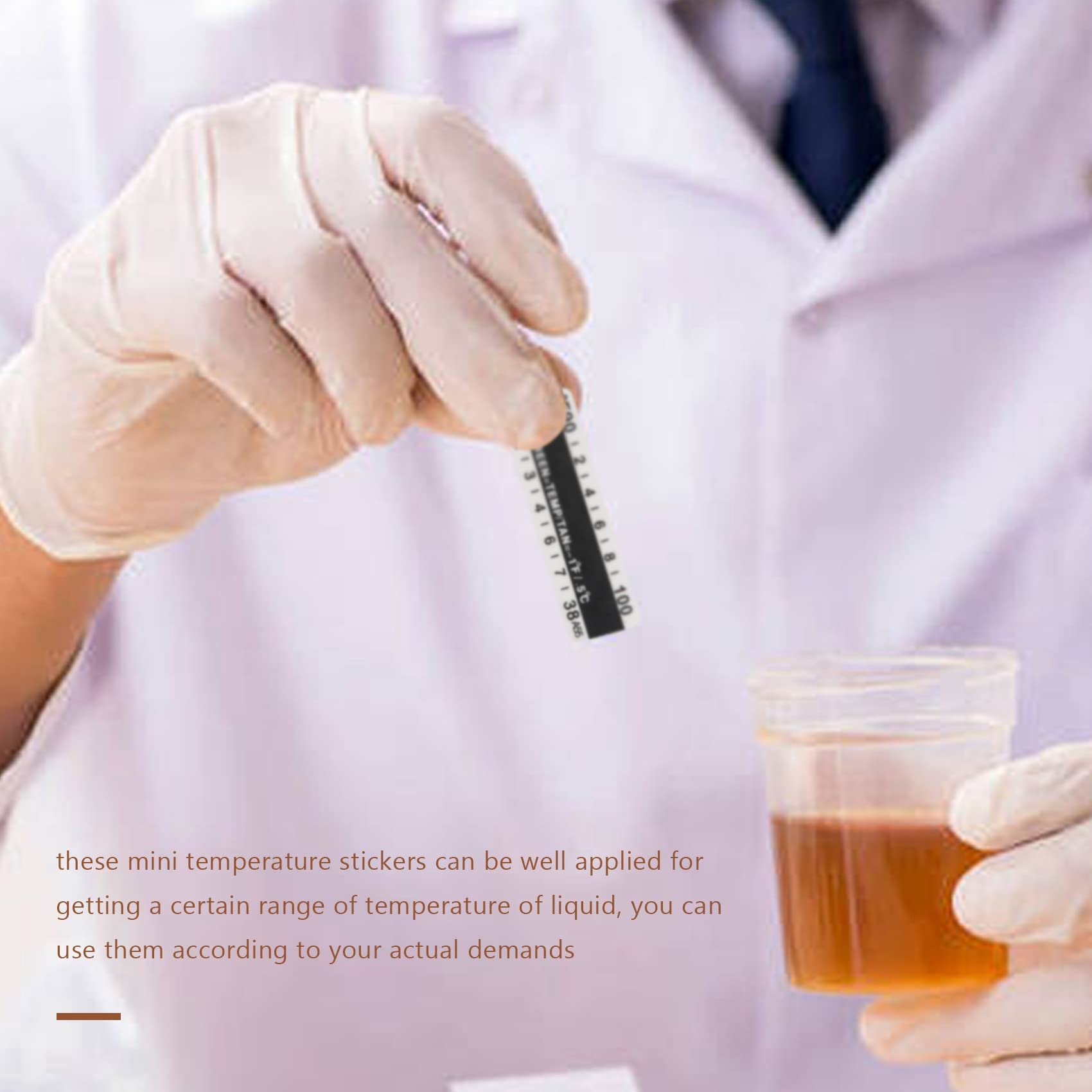 Geynutaly 40 Pieces Temperature Strips Testing Adhesive Temperature Strips 90 to 100 Fahrenheit Degree Temperature Sticker Sticky