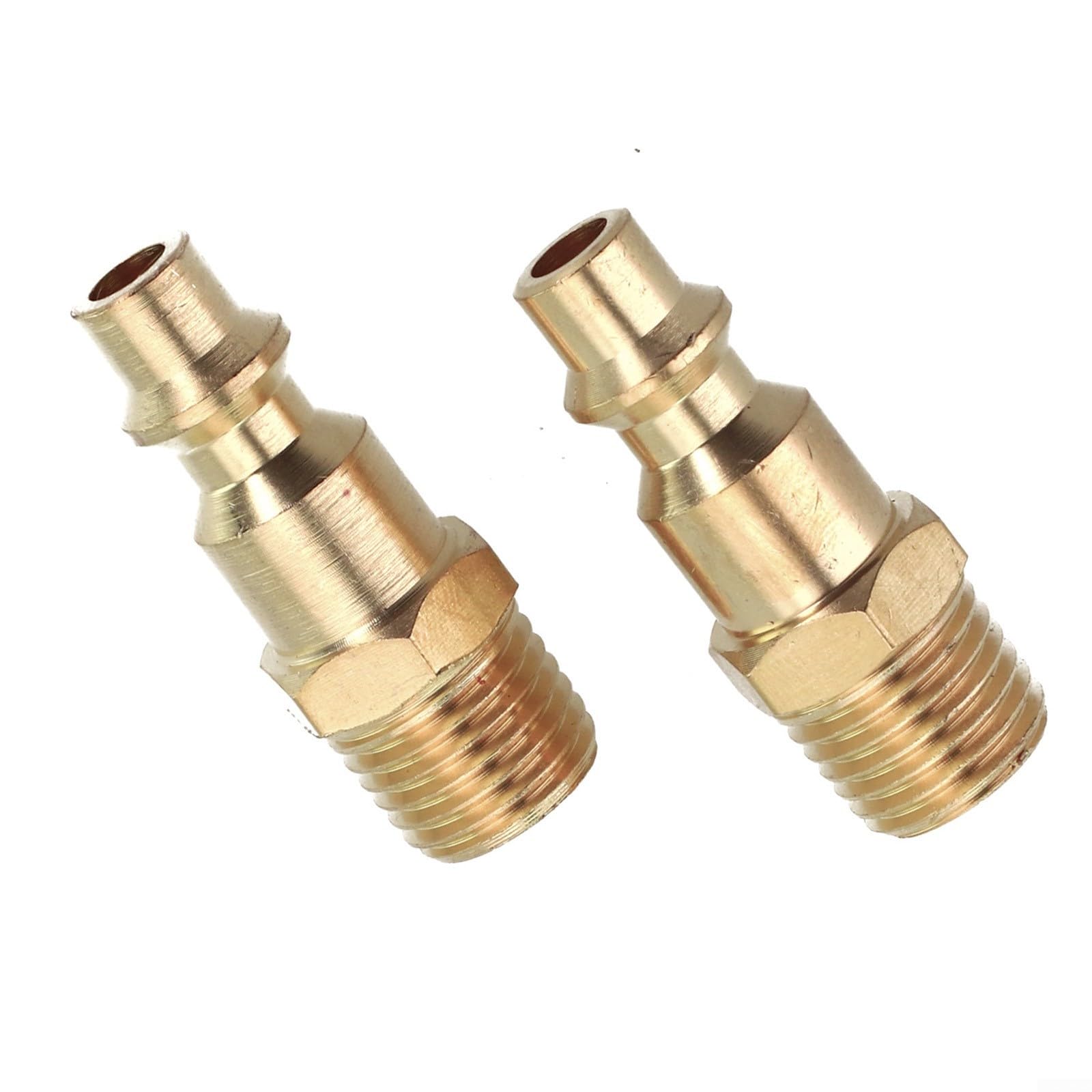 2 acopladores de liberación rápida de compresor de aire NPT de 1/4, conector de manguera neumática de metal para herramientas | 2 acopladores de liberación rápida de compresor de aire NPT de 1/4, conector de manguera neumática de metal para herramientas