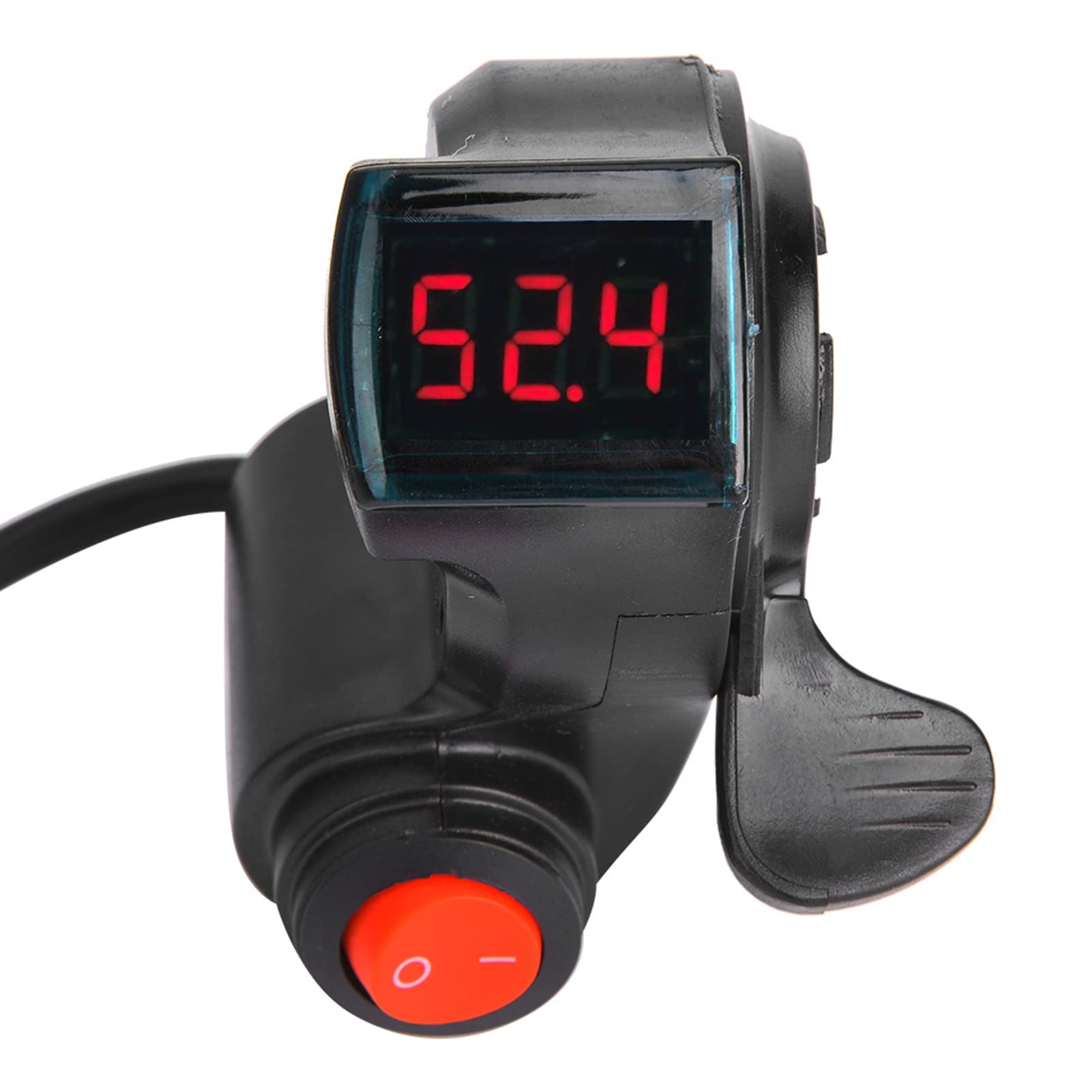 Throttle Thumb Accélérateur 48 V pour Vélo électrique, Affichage LCD, Interrupteur d'alimentation Numérique de Tension de Batterie pour Véhicule électrique – Affichage de la