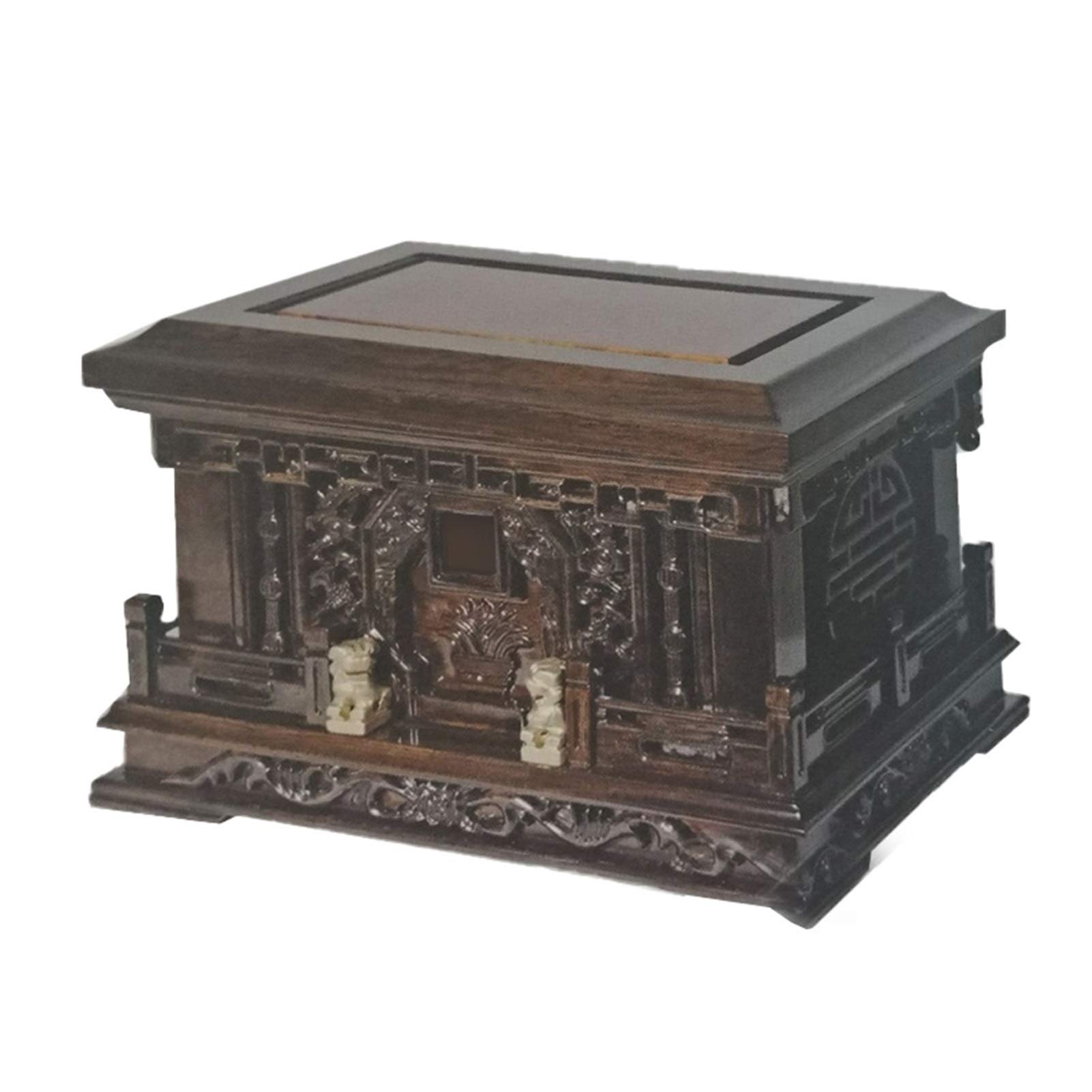 YTBHSHXZ urn， Ashes Adult Jar Cremation Urns for Human, Magnificent Wood Urn, Woodcarving Craftsmanship Box