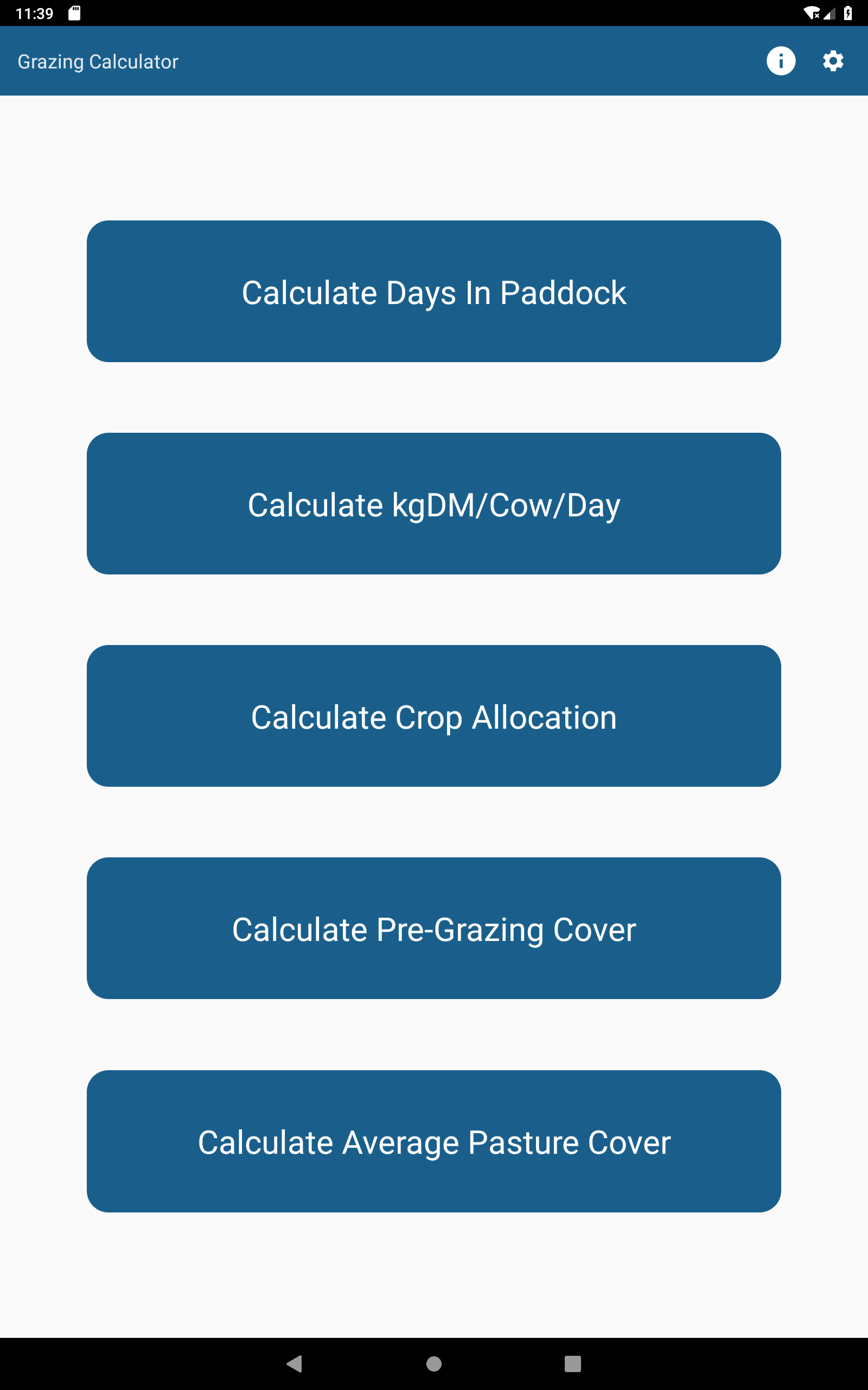 Dairy Farm Grazing Calculator App on Amazon Appstore