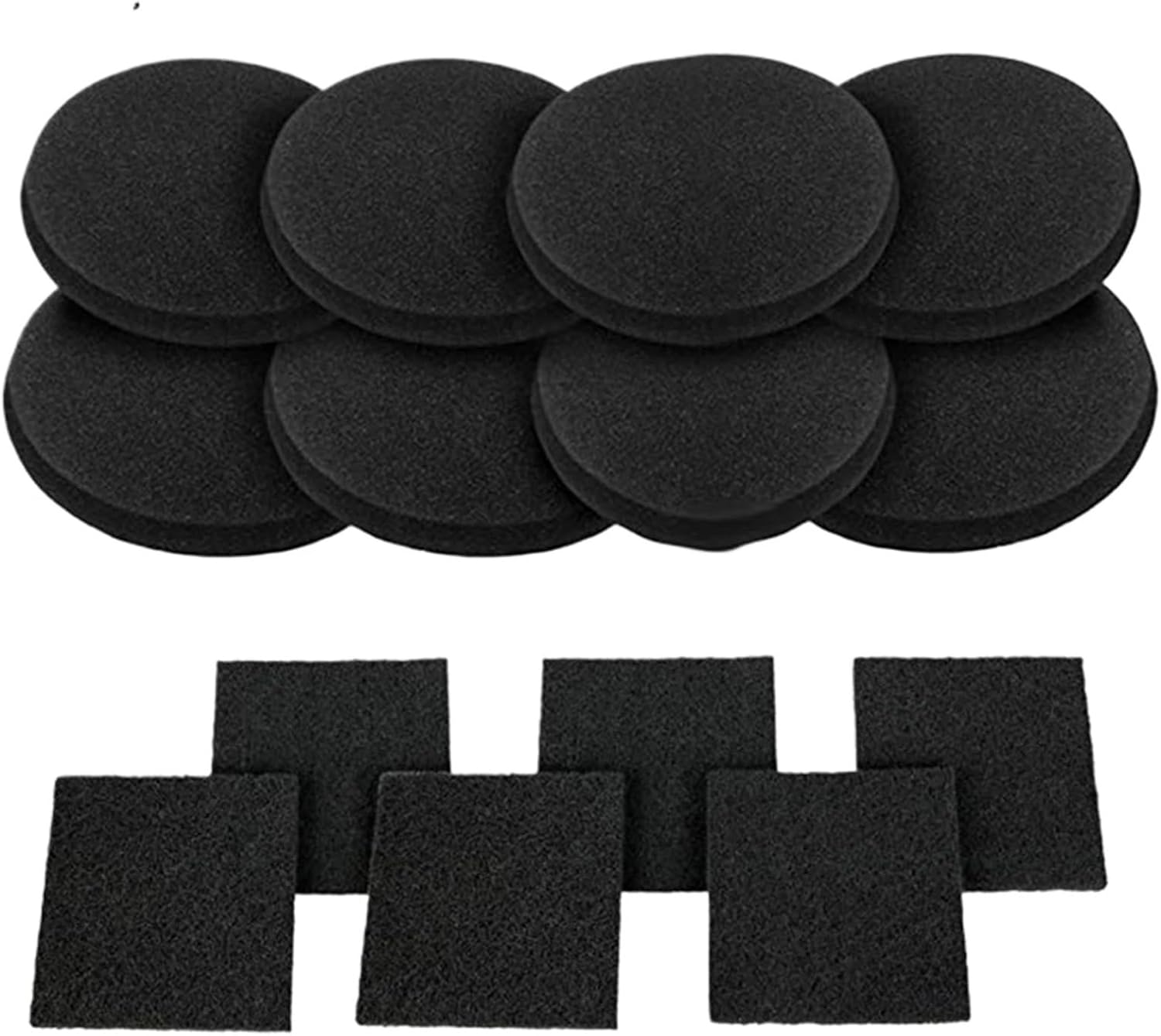 Compost Bin Filters 8PCs Compost Bin Activated Carbon Filter Kitchen Yard 120 * 120MM 160MM Black Cotton Waste Bins Charcoal Filters for Compost Bucket/Scrap Bin Odor-Control Parts(Square)