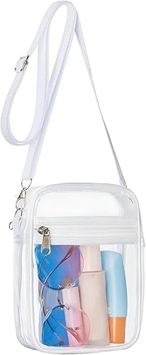 YULIYULI Bolso cruzado transparente aprobado para estadios, bolsa de concierto transparente para mujeres, para festivales, conciertos, eventos