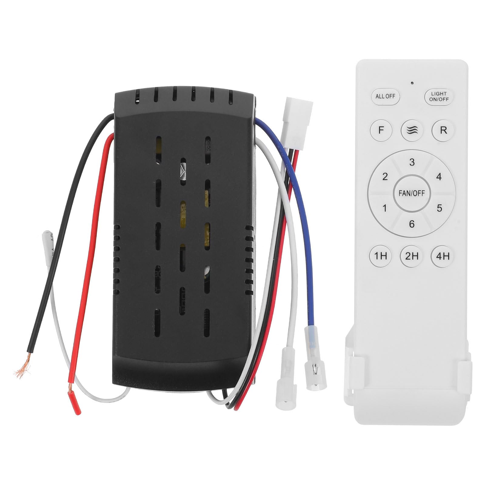 Garneck Control Remoto Universal para Ventilador de Techo con Luz, Controlador Inalámbrico de 6 Velocidades, Kit de Repuestos para Ventiladores, Accesorio sin Pilas para Sala de Estar Y Dormitorio.