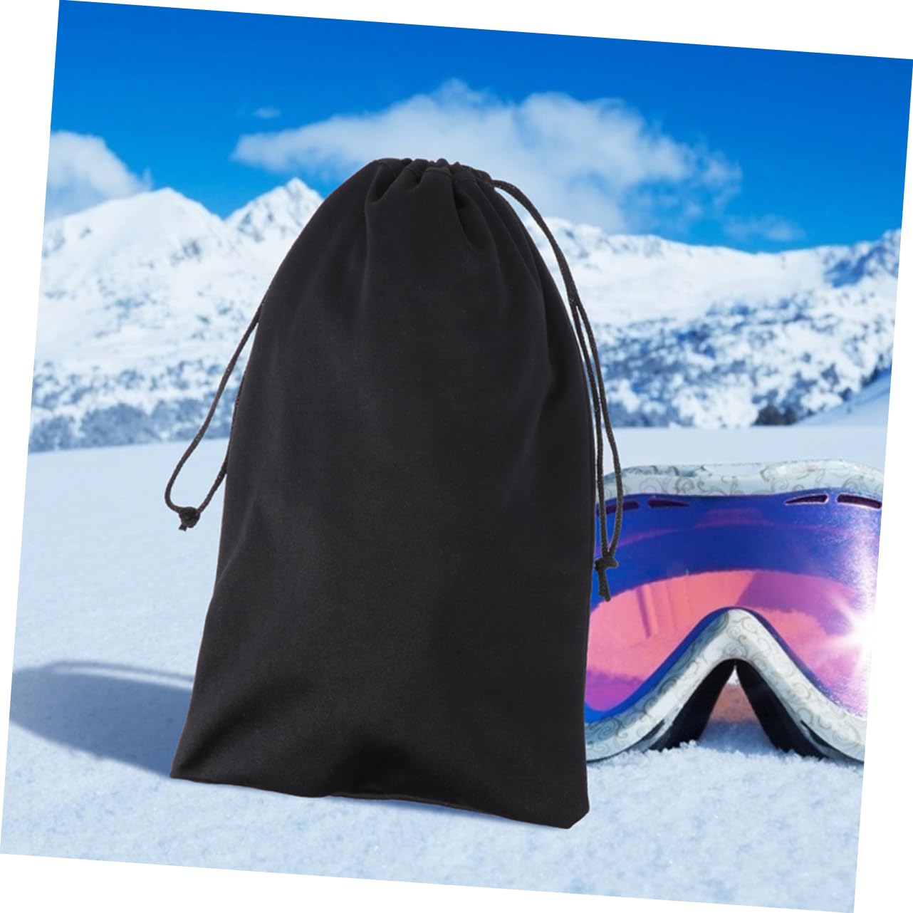 Toddmomy Tasche Für Skibrillen Beutel Brillentasche Kordelstring Brillenetui Hart Sonne Aufbewahrung Von Schneebrillen Tasche Für Schneebrillen Superfeine Faser Schwarz