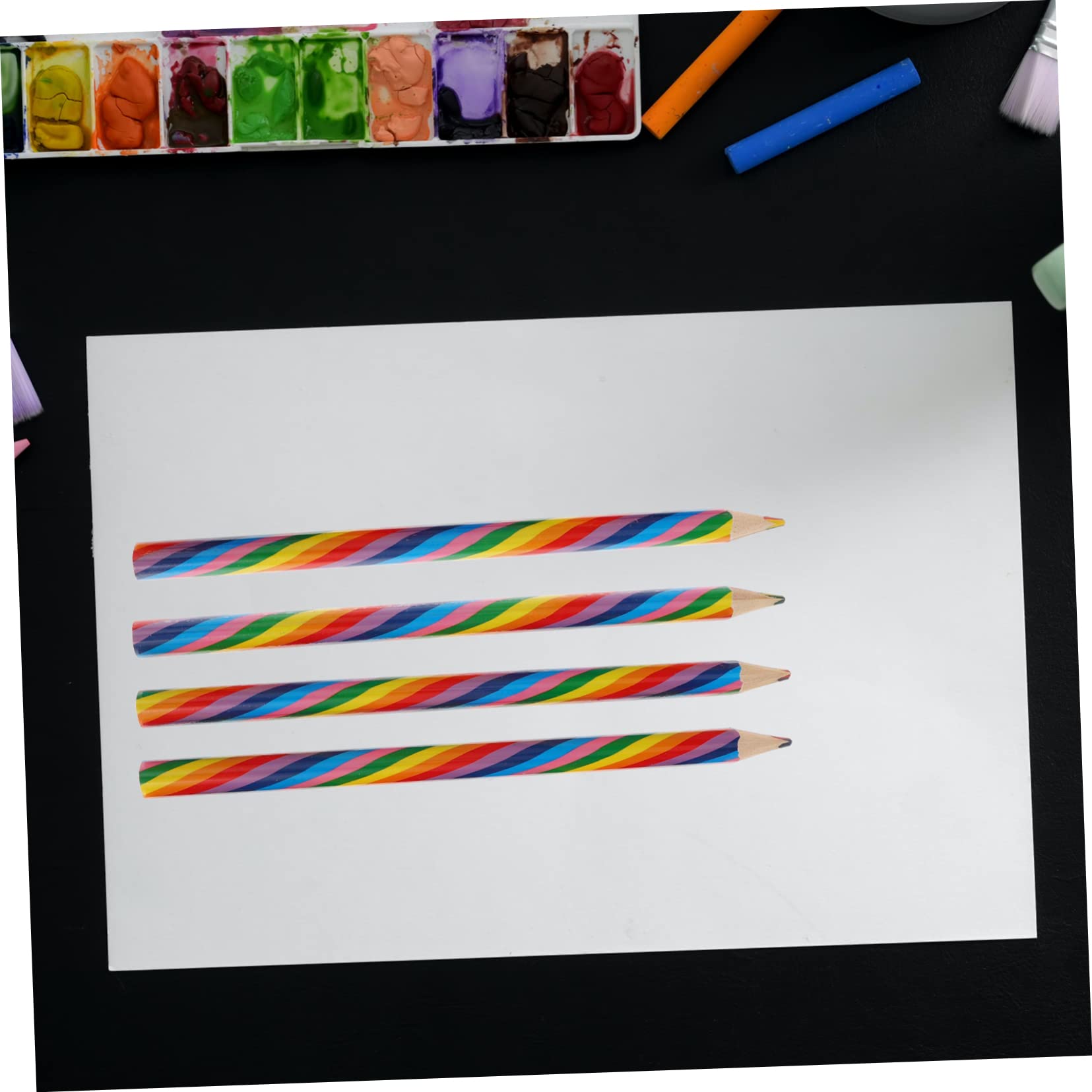 Angoily 4 Sätze Teiliges Bunter Zeichnungsstifte Für Ergonomisch Langlebig Für Zeichnen Malen Und Schreiben Regenbogenfarben Für Junge Künstler 20 Stück * 4
