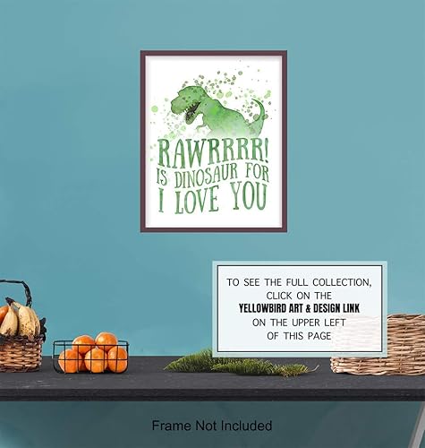 Miniatura 6 de Rawr Means I love You in Dinosaur - Nursery Decor Dinosaur Love Typography Wall Art Print Poster - Unique Home Decoration for Boys or Kids Room,