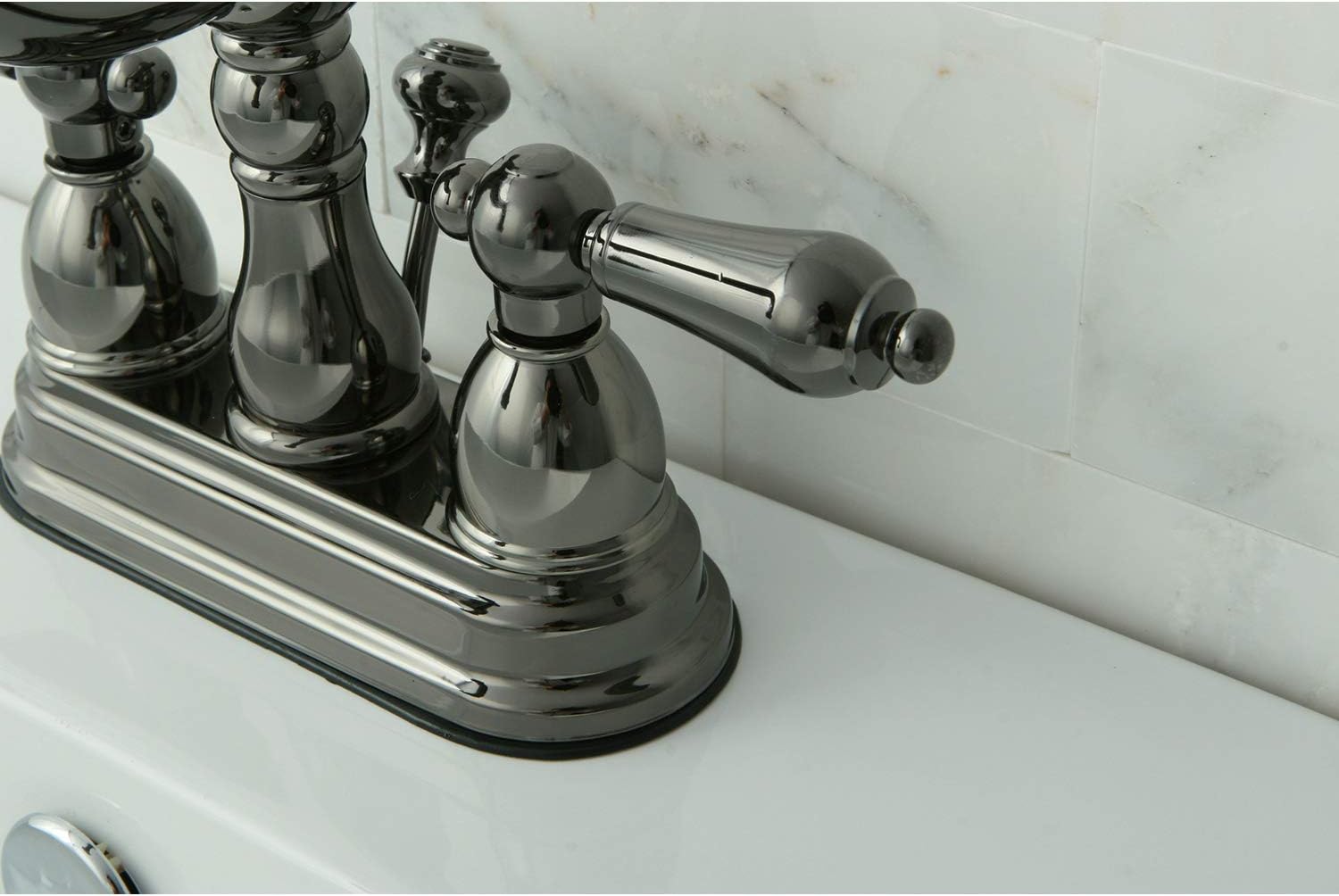 Blасk Frіdау Sаlе 2022 Kingston Brass NB1600AL Water Onyx 4 inch Centerset Lavatory Faucet with Brass Pop-up Drain, Black Stainless Steel Uр Tо 50% оƒƒ Kingston Brass NB1600AL Water Onyx 4 inch Centerset Lavatory Faucet with Brass Pop-up Drain, Black Stainless Steel