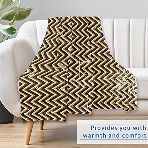 Couverture douce grunge chevron zigzag plaid lit canapé 150x100 cm