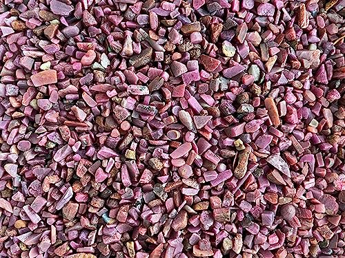 Image of GAF TREASURES 2 oz Lot Natural Semi Tumbled Gemstone Chips, Crushed Mini Crystals, Undrilled Crystal Chips (Ruby)