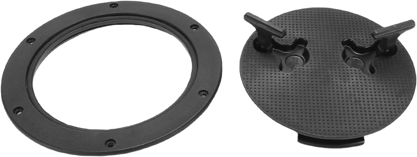 Boat Inspection Hatch Cover, 9in Round Boat Hatch, Boat Deck Hatch Access Cover with Detachable Cover Inspection Deck Plate Hatch for Deck Access Ships RV Yachts