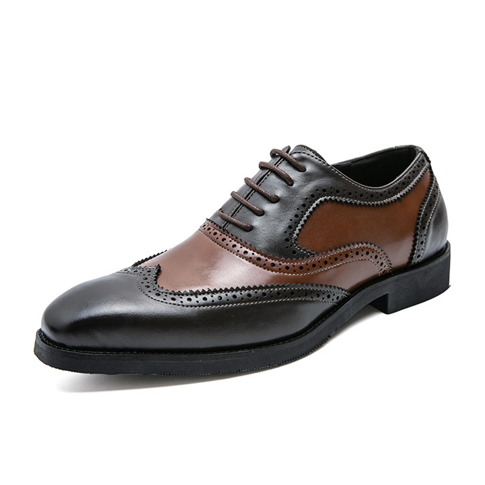 Scarpe Oxford Uomo Pelle Brogue Eleganti | Scarpe Eleganti Uomo Pelle Oxford Brogue Wingtip Cerimonia Business Ufficio Stringate Comode Formale Lavoro