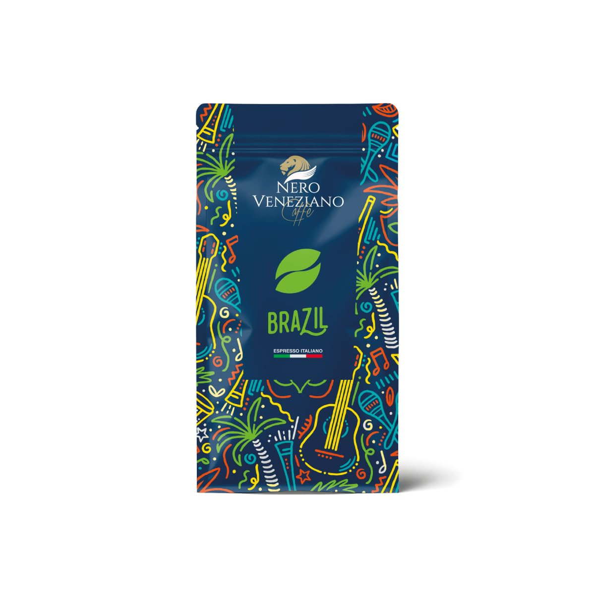 Nero Veneziano Caffè Kit Degustazione Macinato, 3x200 g Kenya, Costarica, Brazil, 1x50 g Orzo Solubile, 1x100 g Caffè Solubile Ginseng, Tostatura Media, Artigianale Italiano, Per MOKA