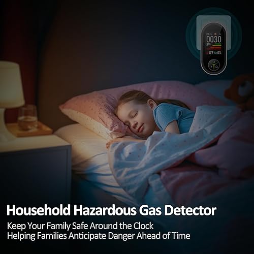 Miniatura 6 de Detectores de monóxido de carbono 4 en 1 y detector de fugas de gas natural enchufable, detector de CO combinado y gas combustible, GLP, metano,