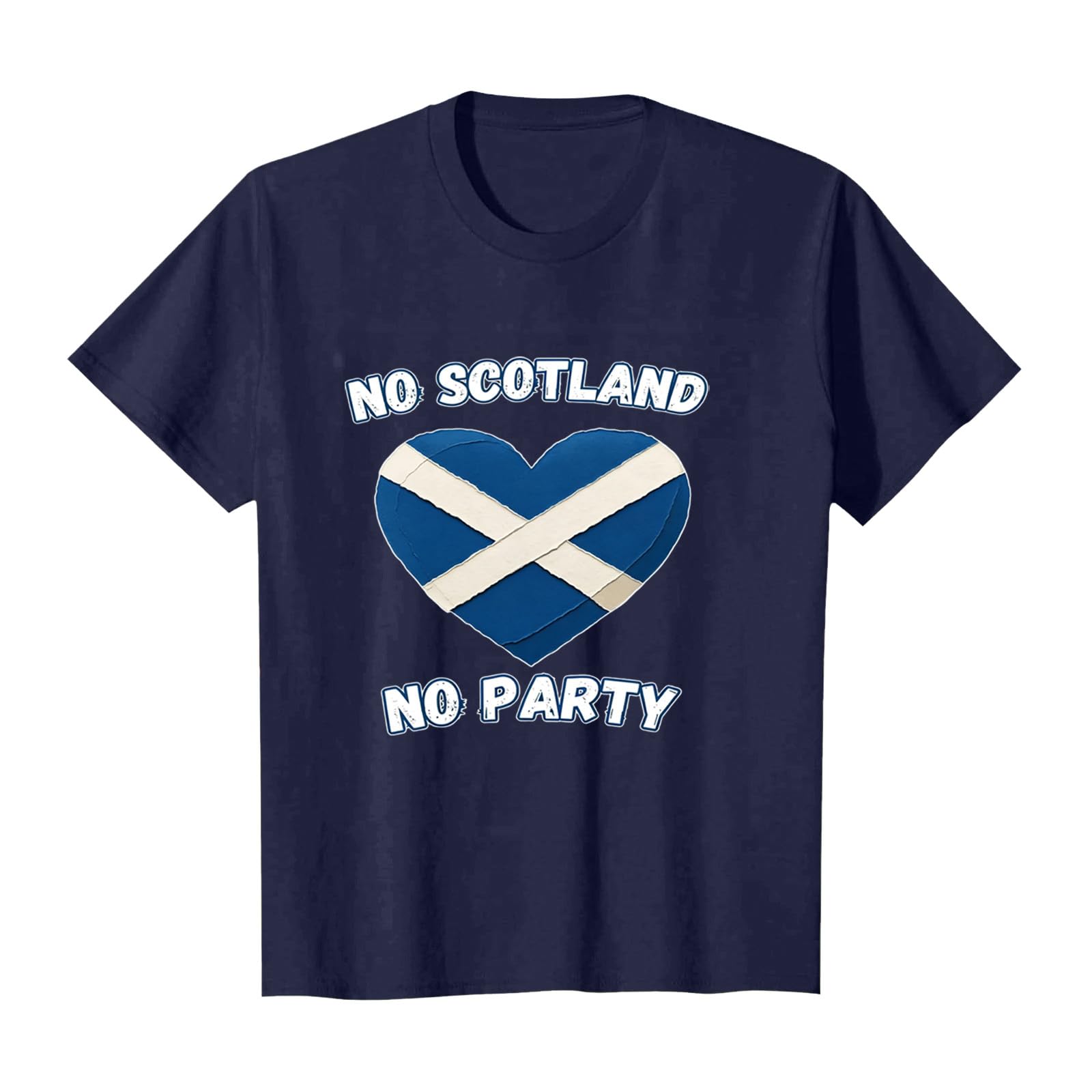 Scotland Football T Shirt Unisex Scottish Flag Short Sleeve Crew Neck Funny – Men Women Football Fans (C-Navy, XL) — image 1