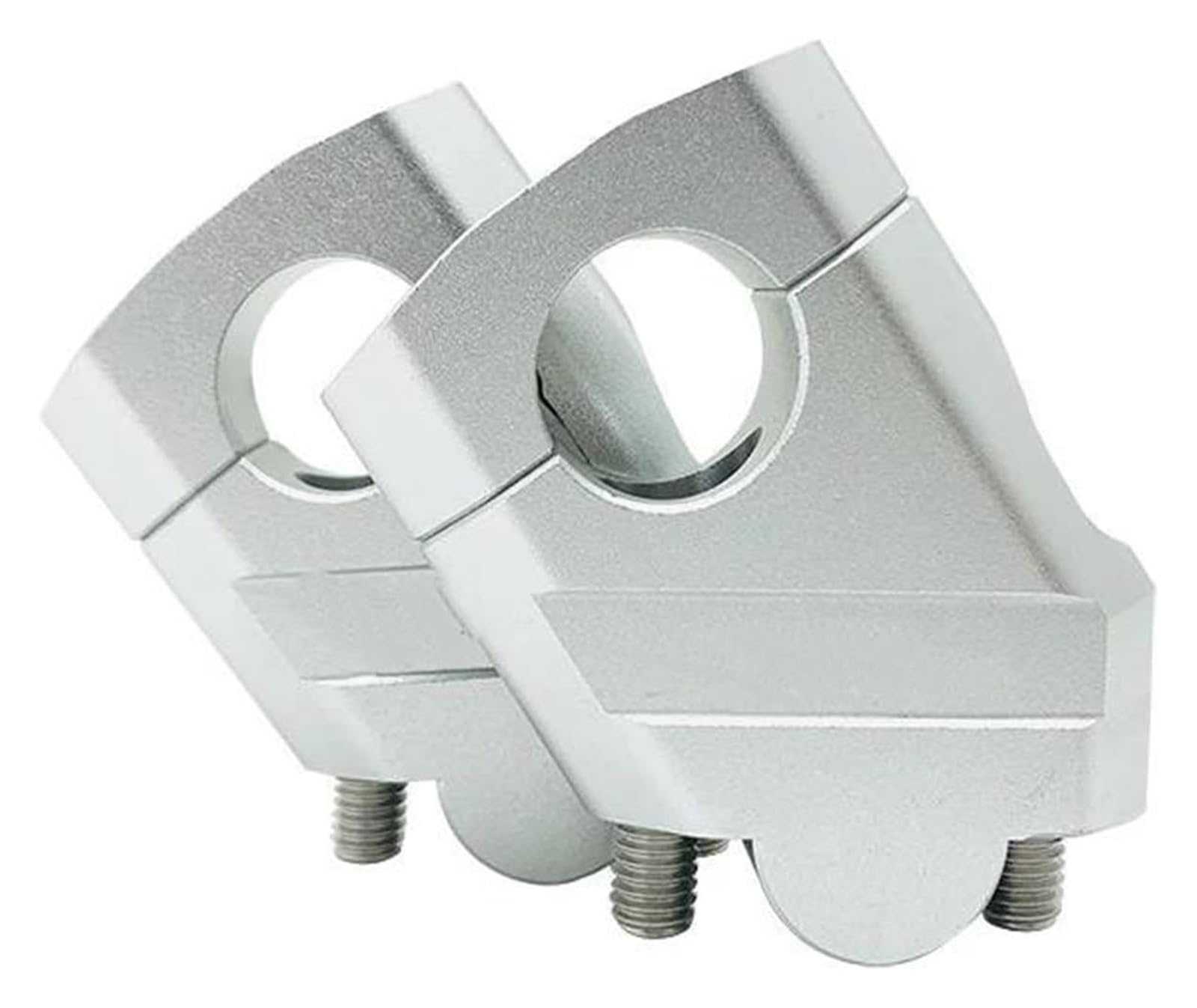Riser Manubrio Kit De Elevador Manillar 28 Mm 1 1/8" - 22 7/8" para Motocicleta Abrazadera Universal Motocicleta Manillar(22mm Silver)