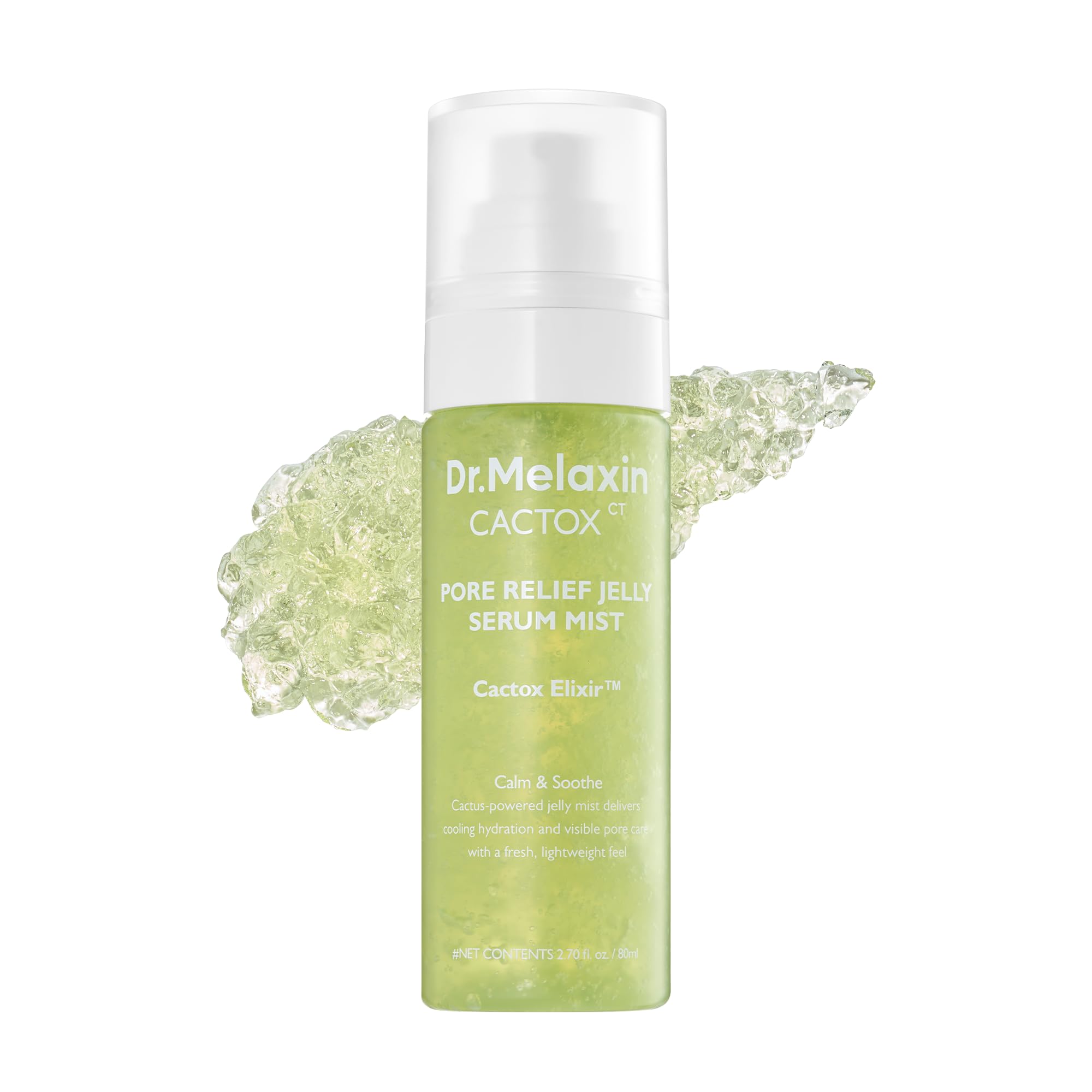 Dr.Melaxin Cactox Pore Relief Jelly Serum Mist, Instant Cooling Face Mist for Pore Tightening & De-Puffing, Hydrating Cactus Serum for Puffy Skin,
