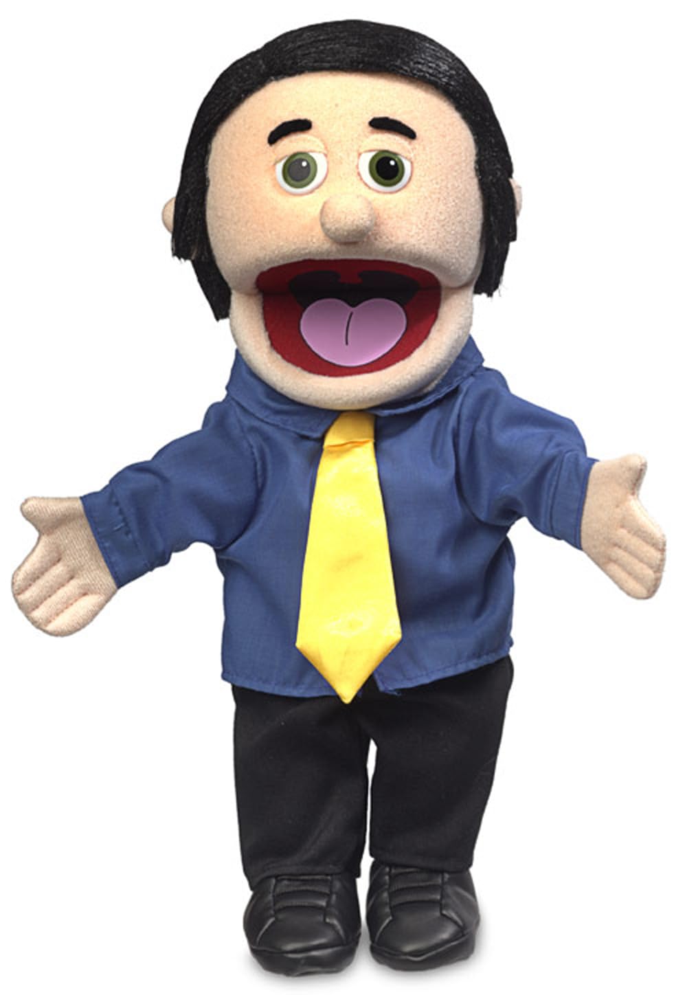 14" George, Peach Dad/Businessman, Hand Puppet