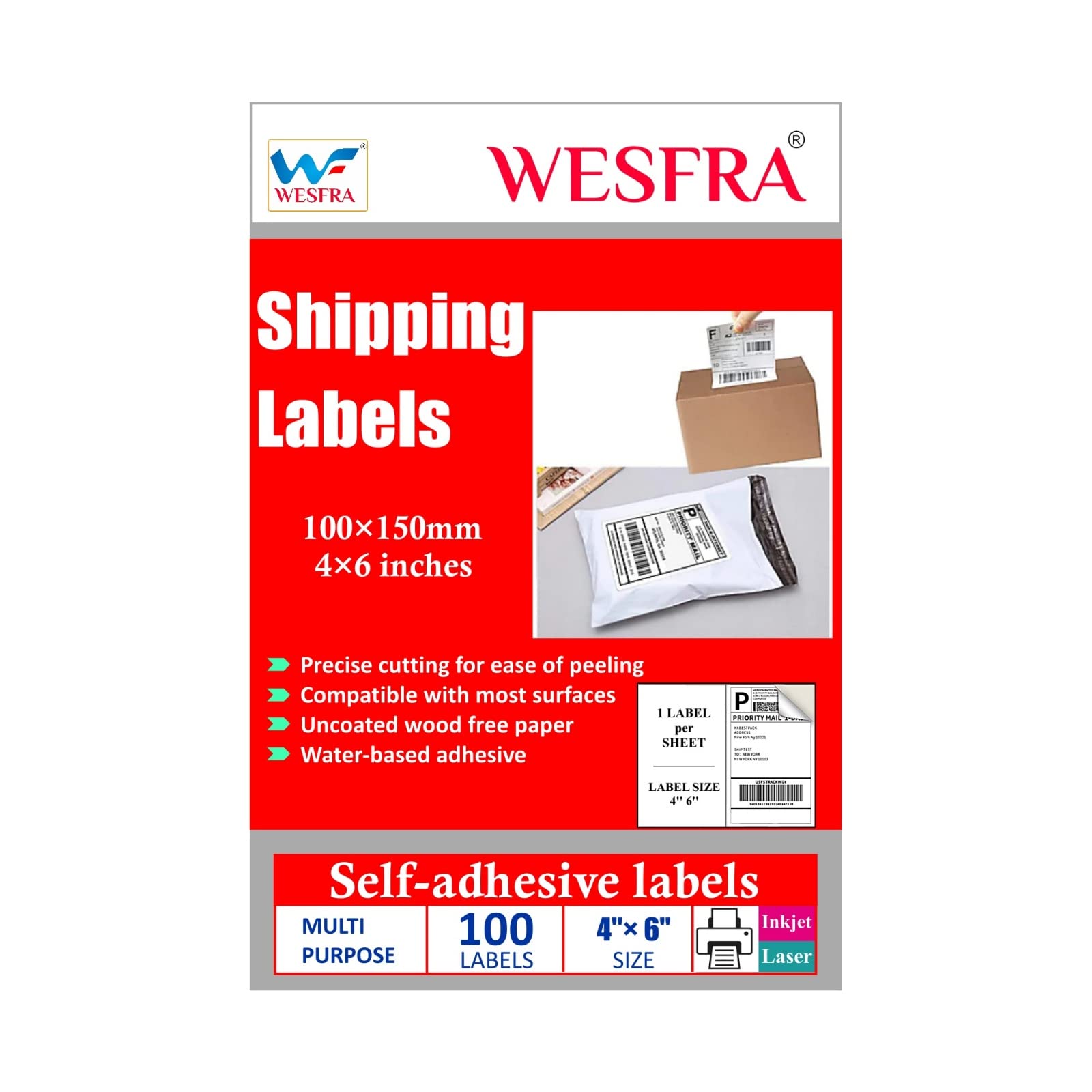 Buy Effortlessly Print Amazon Easy Ship Labels with Our Self-Adhesive 4x6 Label Sheets - Perfect ...
