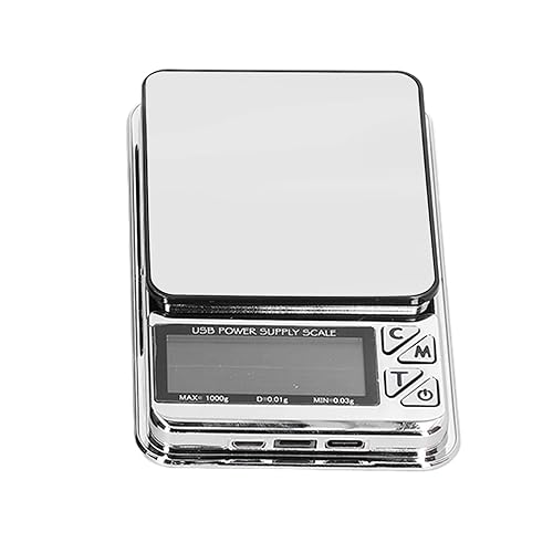 Miniatura 8 de Báscula de joyería de alta precisión, datos precisos, carga USB, pantalla LCD, mini báscula electrónica portátil para oro, collar, cocina,