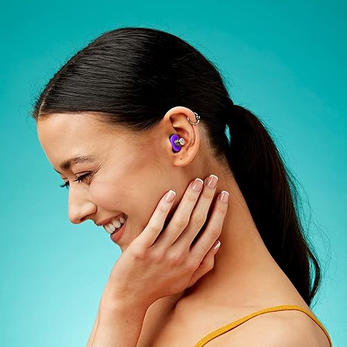 Miniatura 7 de Flare Earshade Pro - Tapones para los oídos - Bloque de sonido - Titanio aeroespacial y espuma viscoelástica súper suave - Naranja