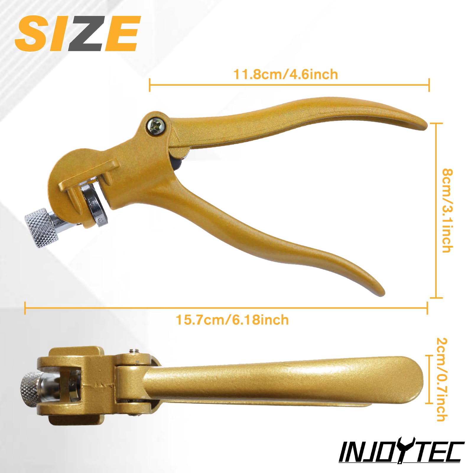 INJOYTEC Saw Tooth Set Pliers Woodwork Hand Tools Sawset Puller Zinc Alloy and Copper Alloy Saw Set Pliers with Anti-Cutting Gloves Specially Used for Woodworking Saw Blades - Image 4