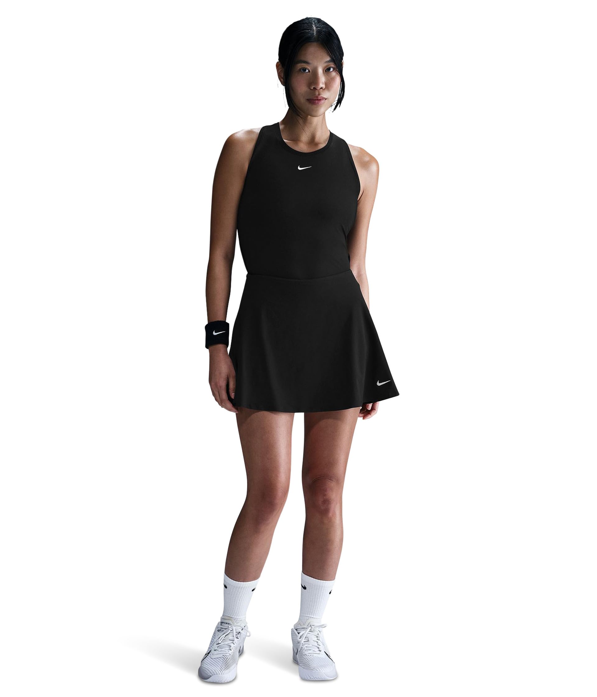 Nike Falda de Tenis para Mujer DF Vcty Mrregflcy Black/White, XL
