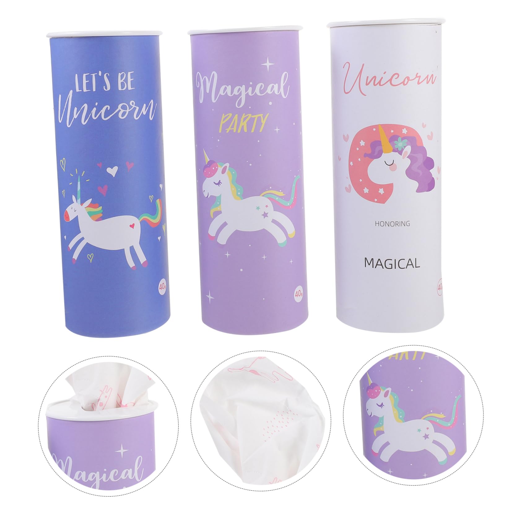 SHERCHPRY Servilletas Decorativas Unicornio Absorbentes Y Resistentes Para Fiestas Cumpleaños Y Reuniones Familiares 3 Piezas X 4