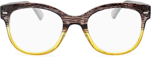 Miniatura 3 de Lentes de lectura cuadrados retro de dos tonos turquesa para hombres y mujeres para lucir modernos con visión clara, lectores duraderos para mujeres