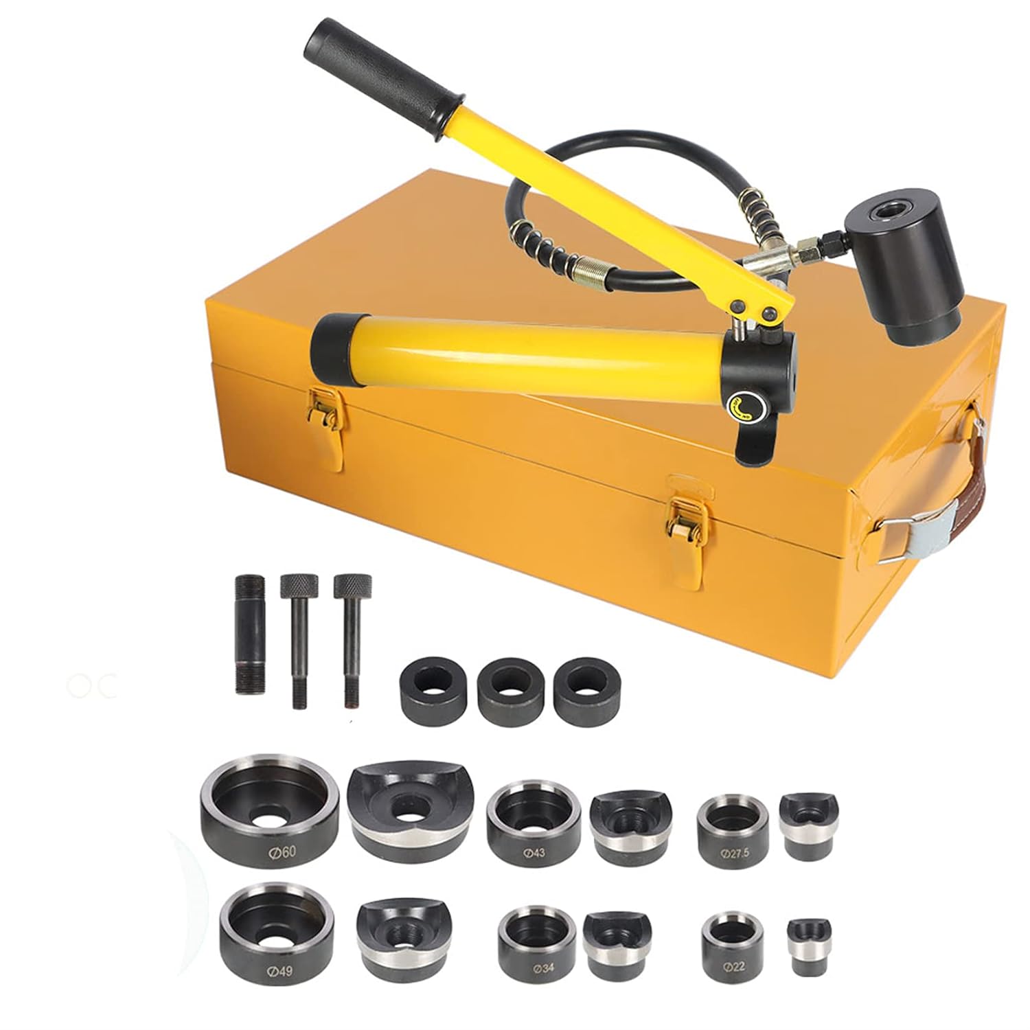 New 10 Ton 1/2" to 2" Hydraulic Knockout Punch Driver Tool Kit