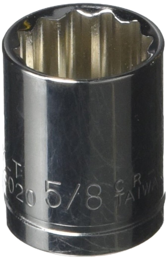 K-T Industries 3/8" Drive 12-Point Regular Socket, 5/8"