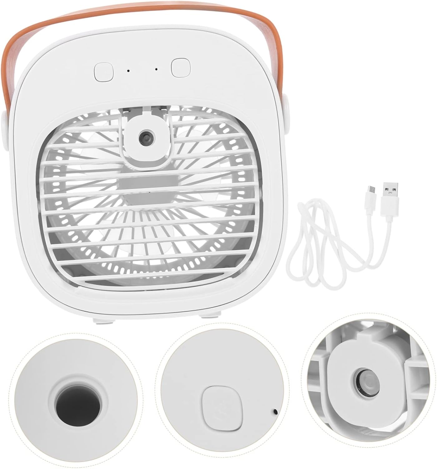 Alipis 1set Usb Rechargeable Table Cooling Fan Speeds Air Cooler for Office Home and Dorm Use Low-noise Design for Better Sleep and Comfort