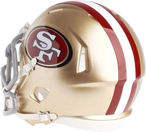 Miniatura 7 de Riddell NFL San Francisco 49ers - Casco de fútbol de tamaño completo Speed Réplica y casco unisex Revolution Speed Mini, color del equipo, talla