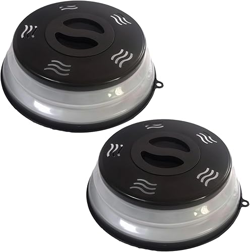 Miniatura 7 de Cubierta para salpicaduras de microondas ventilada para alimentos, protector de salpicaduras y colador de cocina para frutas y verduras, cubierta de