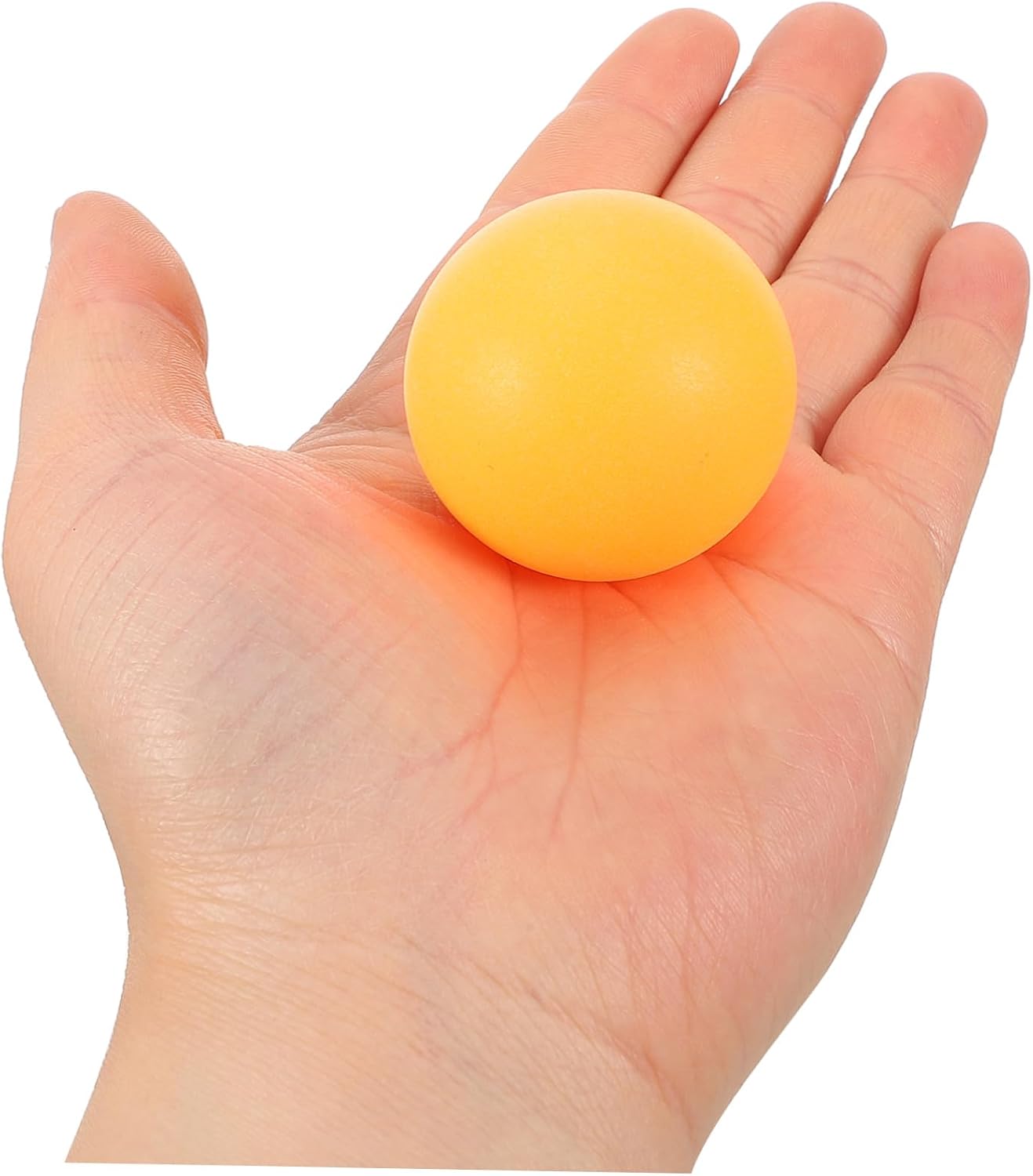 Mikikit 50pcs Yellow Table Tennis Balls Professional New Material High Elasticity Training Balls for Adults and Competitive Game Practice