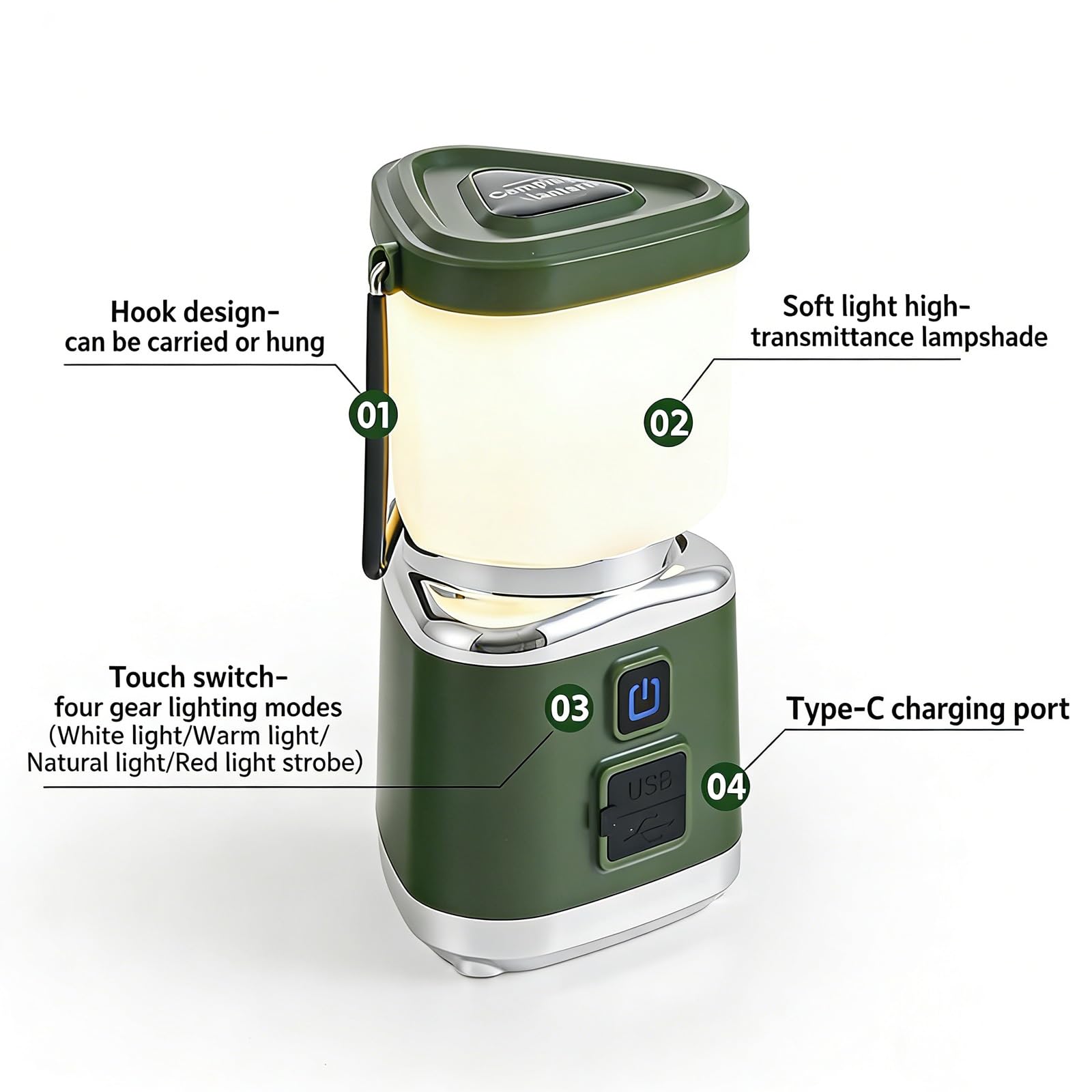 Lampe de Camping LED Lumineuse Portable Camping en Plein air pêche éclairage d ' Urgence Rechargeable Dimmable Lampe de Tente Suspendue veilleuses
