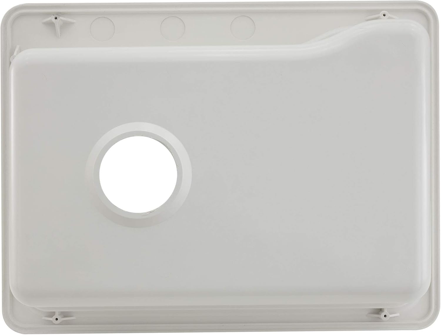 RecPro RV Composite Sink | 25inches x 19inches | Single Basin RV Sink | Black Granite or White Color Options (White)