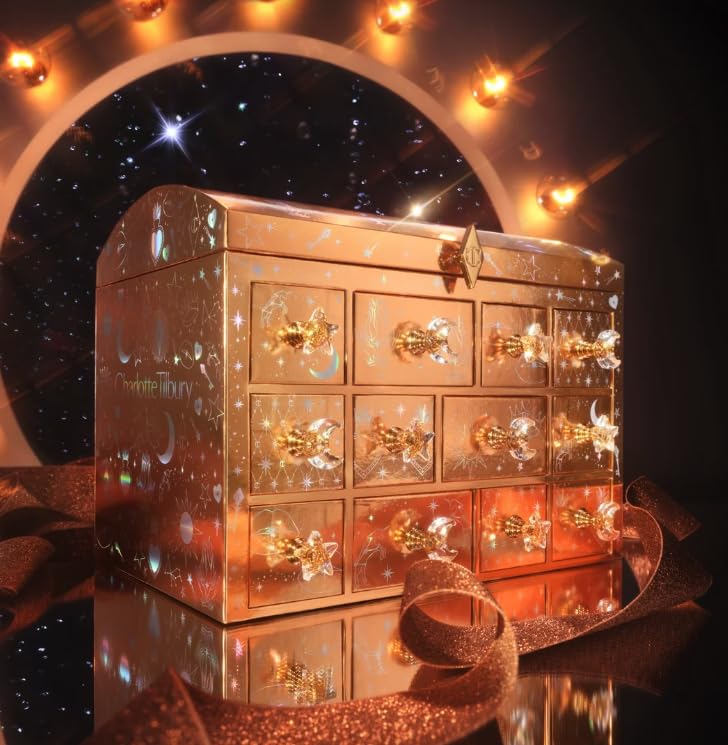 Calendario de Adviento Beauty Treasure Chest 2025 – Lujoso 12 días Glow-Up - T.W.V. €580 - Edición limitada - Oferta del viernes negro