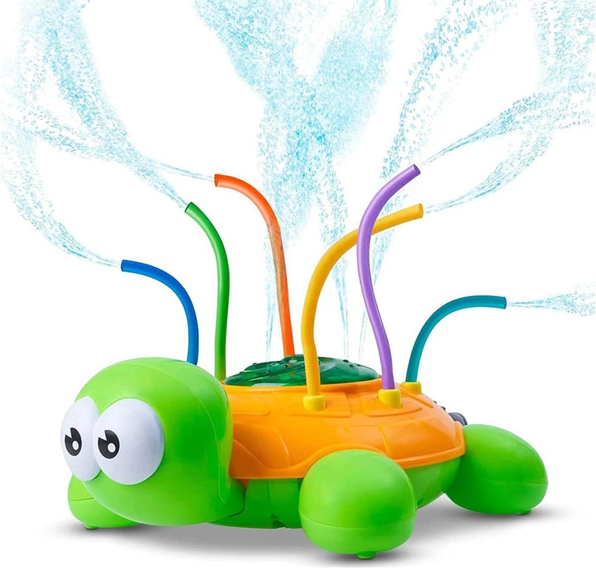 MEOZEL Outdoor Water Play Sprinkler Kids and Toddler sprinklers for Outside Spinning Turtle Sprinkler Toy, Backyard Sprinklers Summer Activities, Sprays Up to 8ft High - Attaches to Garden Hose : Toys & Games