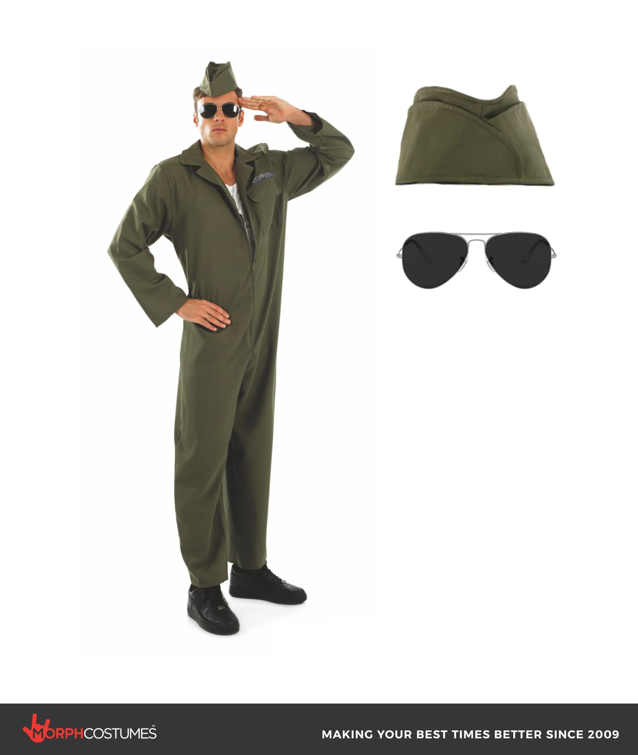 Fun Shack Deguisement Militaire Adulte, Costume Aviateur Halloween
