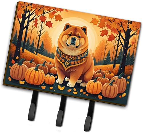 Caroline's Treasures Dogs Autumn Leaves Leash or Key Holder Triple Hook, Chow Chow disponible en Yaxa Colombia
