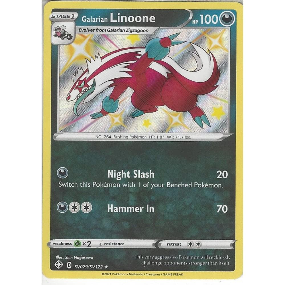 Pokemon SV079/SV122 Galarian Linoone | Rare Holo Card