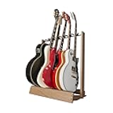 String Swing Guitar Stand for 6 Electric or Bass, or 3 Acoustic Guitars for Home or Studio (CC34)