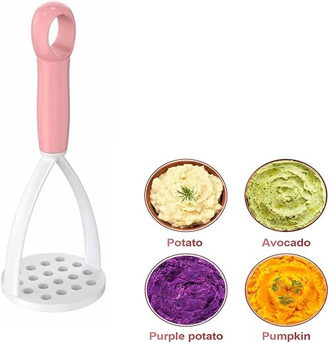 Miniatura 5 de Triturador de patatas de nailon, suplemento para bebés, trituradora de silicona con mango antiadherente, antiadherente para puré de verduras de