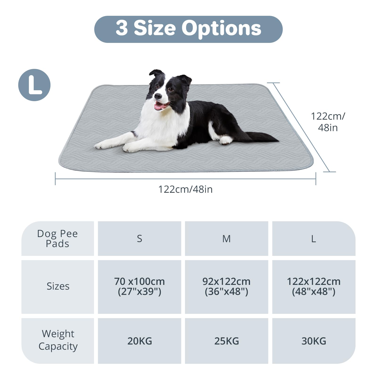Luvore Washable Pee Pads, 2 Packs Fast Absorption Reusable Puppy Pads, Dog Pee Pad, Waterproof Whelping Pads - Image 3