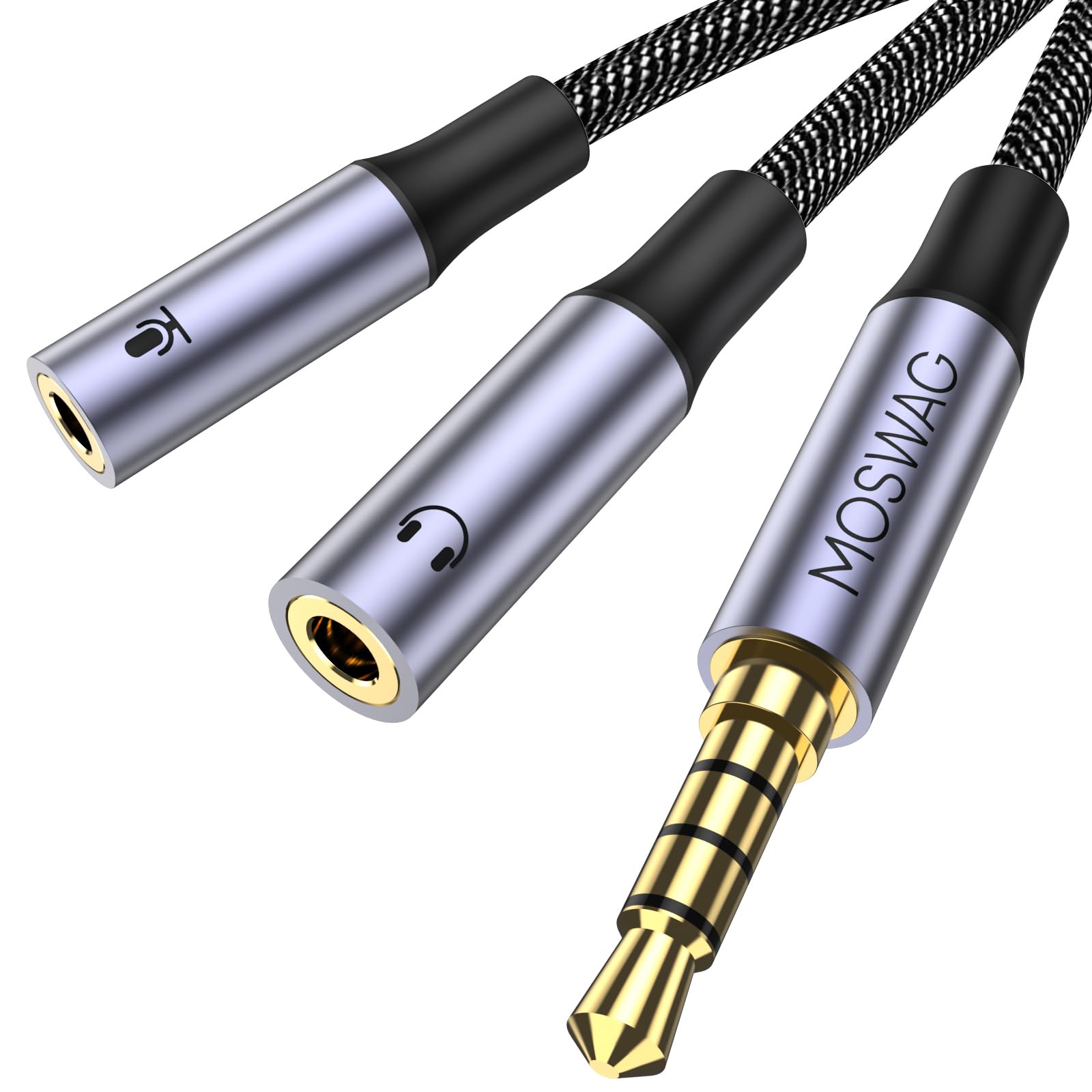 Headphone Splitter Adapter For Headphone And Microphone Microphone