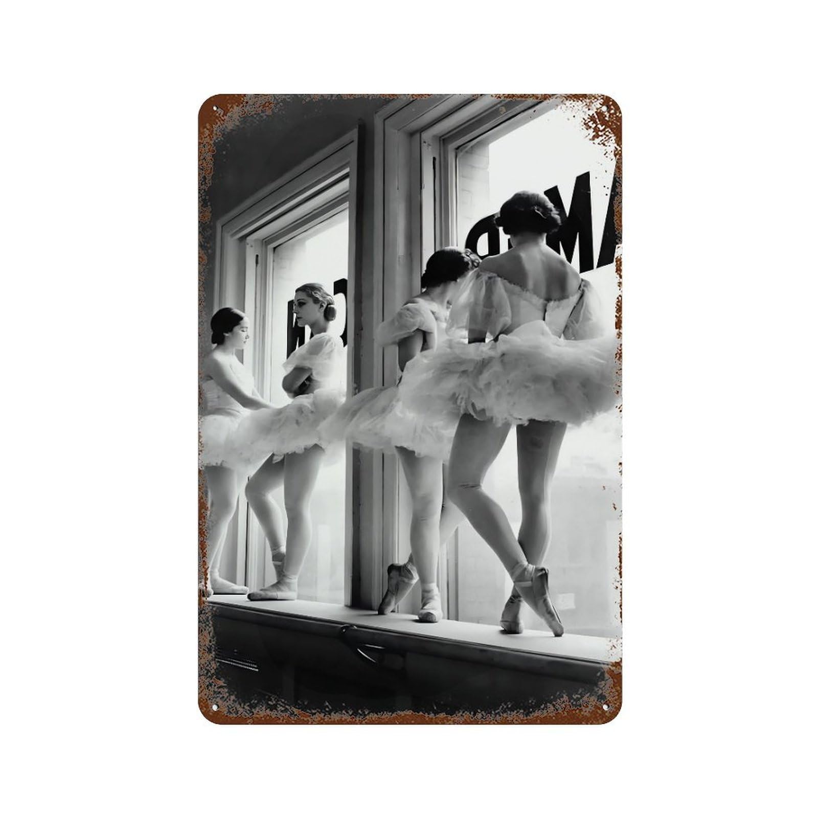 xiaoxiaoshen Ballerina Dancers Vintage Wall Decor Art Metal Tin Poster Modern Home Decor Art Home Bar Shop Decorations Vintage Sign 30x20cm