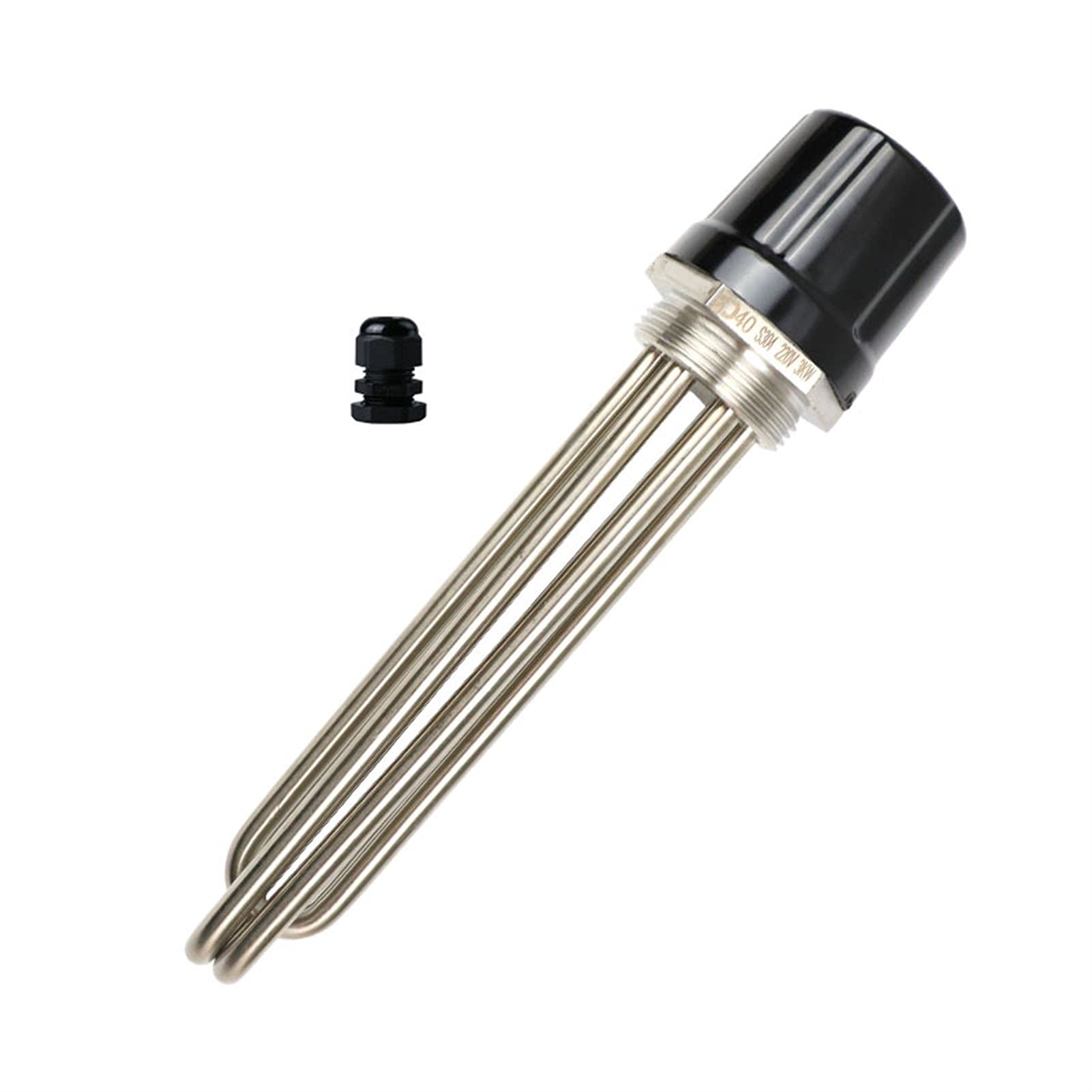 Element podgrzewacza wody, 220v/380v DN40 1,5 "BSP Grzałka zanurzeniowa Natychmiastowy elektryczny element grzejny Podgrzewacz zbiornika wody(220v,9KW 370mm)