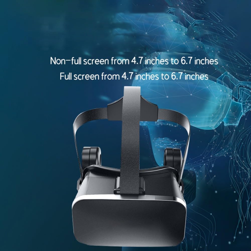 Auriculares VR para teléfonos celulares, gafas 3D inmersivas compatibles con iOS y Android, visor de realidad virtual móvil ABS para juegos y películas, incluye controlador de juego